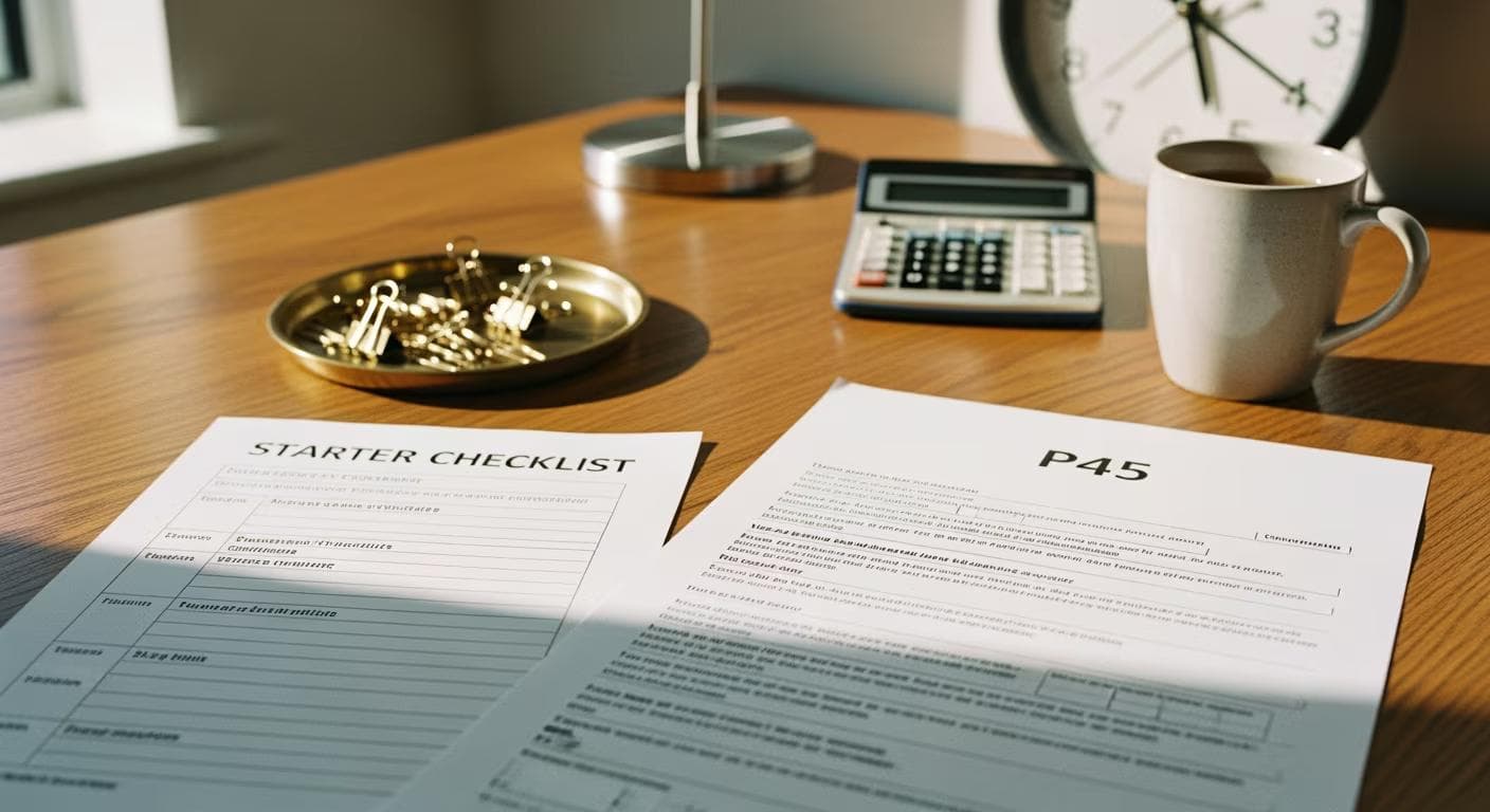 What to do with a new employee's P45